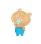 ちゃいろいくまのこ6水彩風タッチ（個別スタンプ：35）
