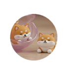 もふもふ柴犬カプセルトイ(丸型)（個別スタンプ：8）