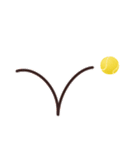 テニスが大好きなハリネズミのスタンプ（個別スタンプ：7）