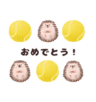 テニスが大好きなハリネズミのスタンプ（個別スタンプ：19）