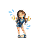 かわキュン女の子スタンプ❸（個別スタンプ：18）