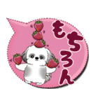 B＆Wシーズー犬 「毎日送りやすい」でか文字（個別スタンプ：8）