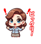 家族構成の三頭身のチビキャラクター（個別スタンプ：9）