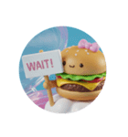 青空ハンバーガーちゃん(丸型)（個別スタンプ：1）