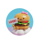 青空ハンバーガーちゃん(丸型)（個別スタンプ：3）