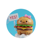 青空ハンバーガーちゃん(丸型)（個別スタンプ：5）