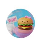 青空ハンバーガーちゃん(丸型)（個別スタンプ：8）
