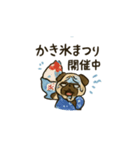 ブサかわパグ（夏バージョン）（個別スタンプ：6）