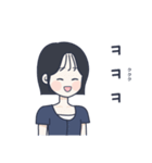 かわいい女の子。韓国語7（個別スタンプ：2）