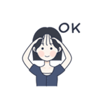 かわいい女の子。韓国語7（個別スタンプ：7）