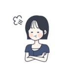 かわいい女の子。韓国語7（個別スタンプ：10）