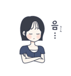 かわいい女の子。韓国語7（個別スタンプ：20）