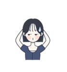 かわいい女の子。韓国語7（個別スタンプ：23）
