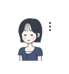かわいい女の子。韓国語7（個別スタンプ：25）