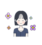 かわいい女の子。韓国語7（個別スタンプ：39）