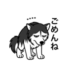 名前入りハスキーブラック（個別スタンプ：3）