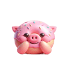 いちご味のぶた自前の甘さ（個別スタンプ：15）