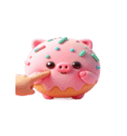 いちご味のぶた自前の甘さ（個別スタンプ：19）