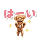 見やすい！トイプードルのでか文字スタンプ（個別スタンプ：12）
