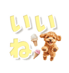 見やすい！トイプードルのでか文字スタンプ（個別スタンプ：13）