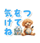 見やすい！トイプードルのでか文字スタンプ（個別スタンプ：20）