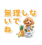 見やすい！トイプードルのでか文字スタンプ（個別スタンプ：21）
