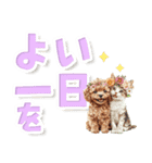見やすい！トイプードルのでか文字スタンプ（個別スタンプ：29）