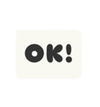 動く背景⬛LINEフキダシ❶⬛モノクロ（個別スタンプ：3）