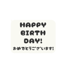動く背景⬛LINEフキダシ❶⬛モノクロ（個別スタンプ：20）