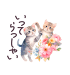 夏 でか文字 水彩ねこ 日常 毎日使える（個別スタンプ：23）