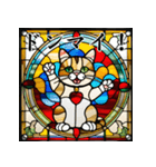 ステンドグラス風 猫スタンプ （AI）（個別スタンプ：28）