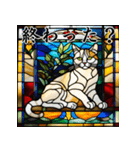 ステンドグラス風 猫スタンプ （AI）（個別スタンプ：33）