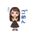 様々な系統の女の子のスタンプ（個別スタンプ：4）
