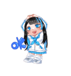 様々な系統の女の子のスタンプ（個別スタンプ：22）