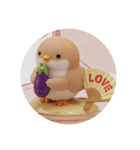 ナスを食べる鳥たちカプセルトイ（個別スタンプ：2）