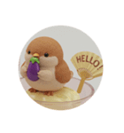 ナスを食べる鳥たちカプセルトイ（個別スタンプ：3）
