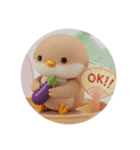 ナスを食べる鳥たちカプセルトイ（個別スタンプ：6）