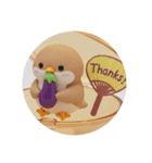 ナスを食べる鳥たちカプセルトイ（個別スタンプ：7）