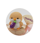 ナスを食べる鳥たちカプセルトイ（個別スタンプ：8）