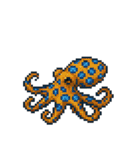 海洋生物たちのドット絵（個別スタンプ：5）