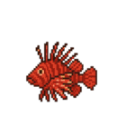 海洋生物たちのドット絵（個別スタンプ：7）