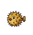 海洋生物たちのドット絵（個別スタンプ：8）