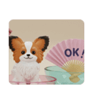 わんわんパピヨンカプセルトイ（個別スタンプ：7）