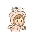 もこもこパジャマうさぎガール（個別スタンプ：28）