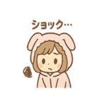 もこもこパジャマうさぎガール（個別スタンプ：29）