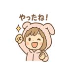 もこもこパジャマうさぎガール（個別スタンプ：30）