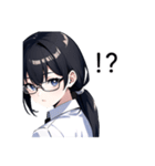 【疑問】ポニテの子【困惑】（個別スタンプ：2）