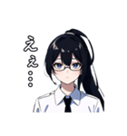 【疑問】ポニテの子【困惑】（個別スタンプ：10）