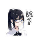 【疑問】ポニテの子【困惑】（個別スタンプ：18）