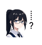 【疑問】ポニテの子【困惑】（個別スタンプ：21）